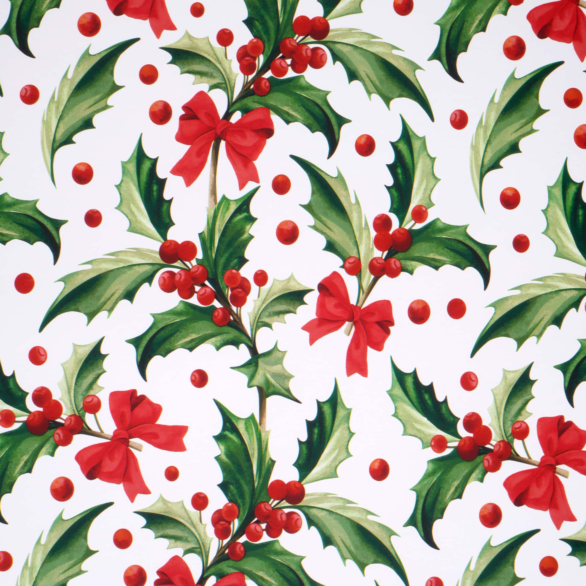 Green Holly Premium Gift Wrap by Celebrate It™